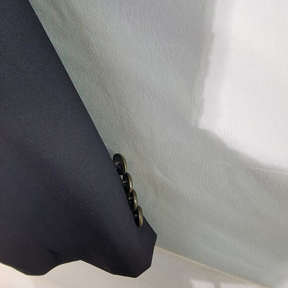 Jos A. Bank Black 100% Wool Blazer Single Breasted Notched Collar Men's Size 48R - Picture 10 of 13